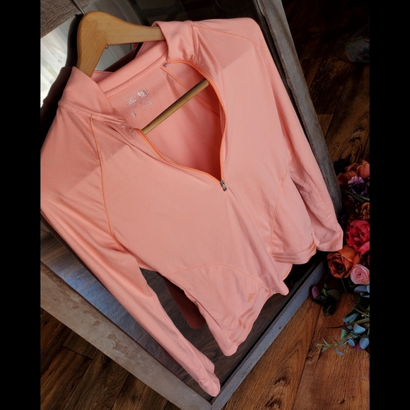 Adidas sherbert orange/pink track jacket - Picture 1 of 3